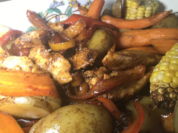 Poulet Mariné dans la Sauce au Miel et Légumes 3