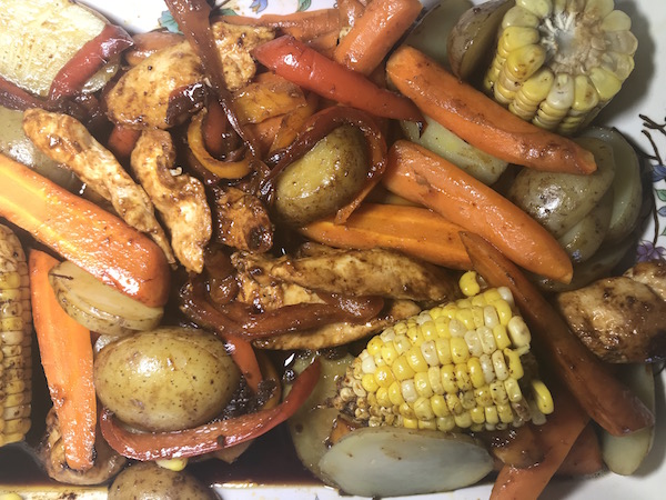 Poulet Mariné dans la Sauce au Miel et Légumes 7