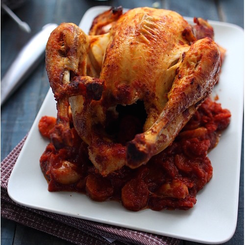 Poulet roti a l ail tomates et sirop d erable 2