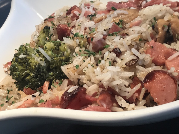  Riz Basmati, Brocoli et Saucisses