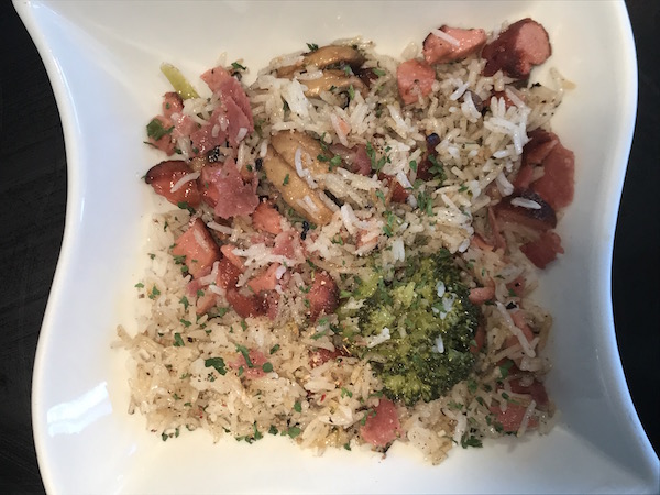  Riz Basmati, Brocoli et Saucisses