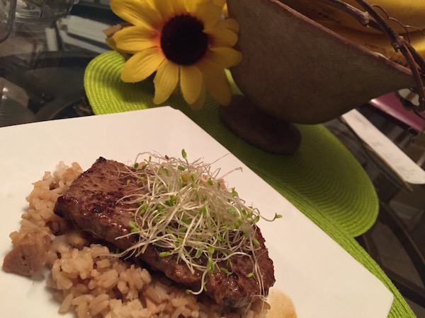 Riz et steak de boeuf Riz et steak de boeuf