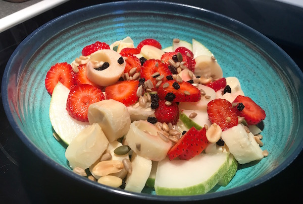 Salade Coeur de Palmier, Fraises et Graines de Tournesol 1