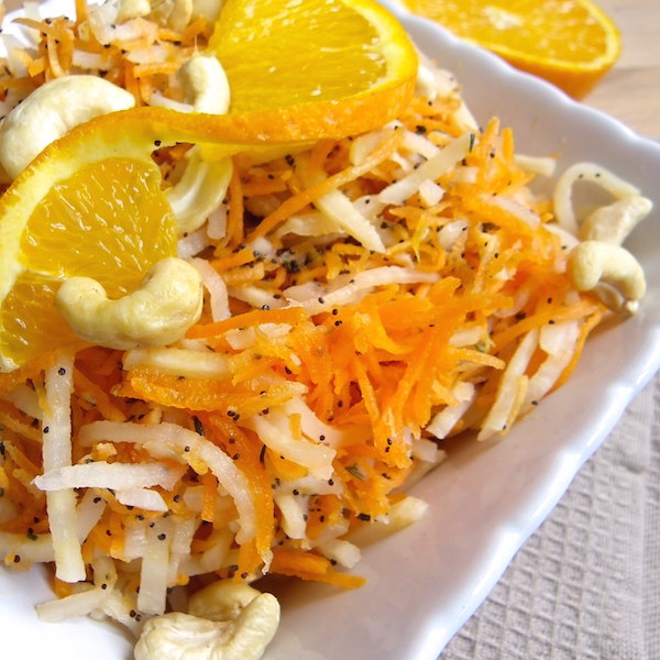 Salade Crue Carottes Céleri Orange et Noix de Cajou 1