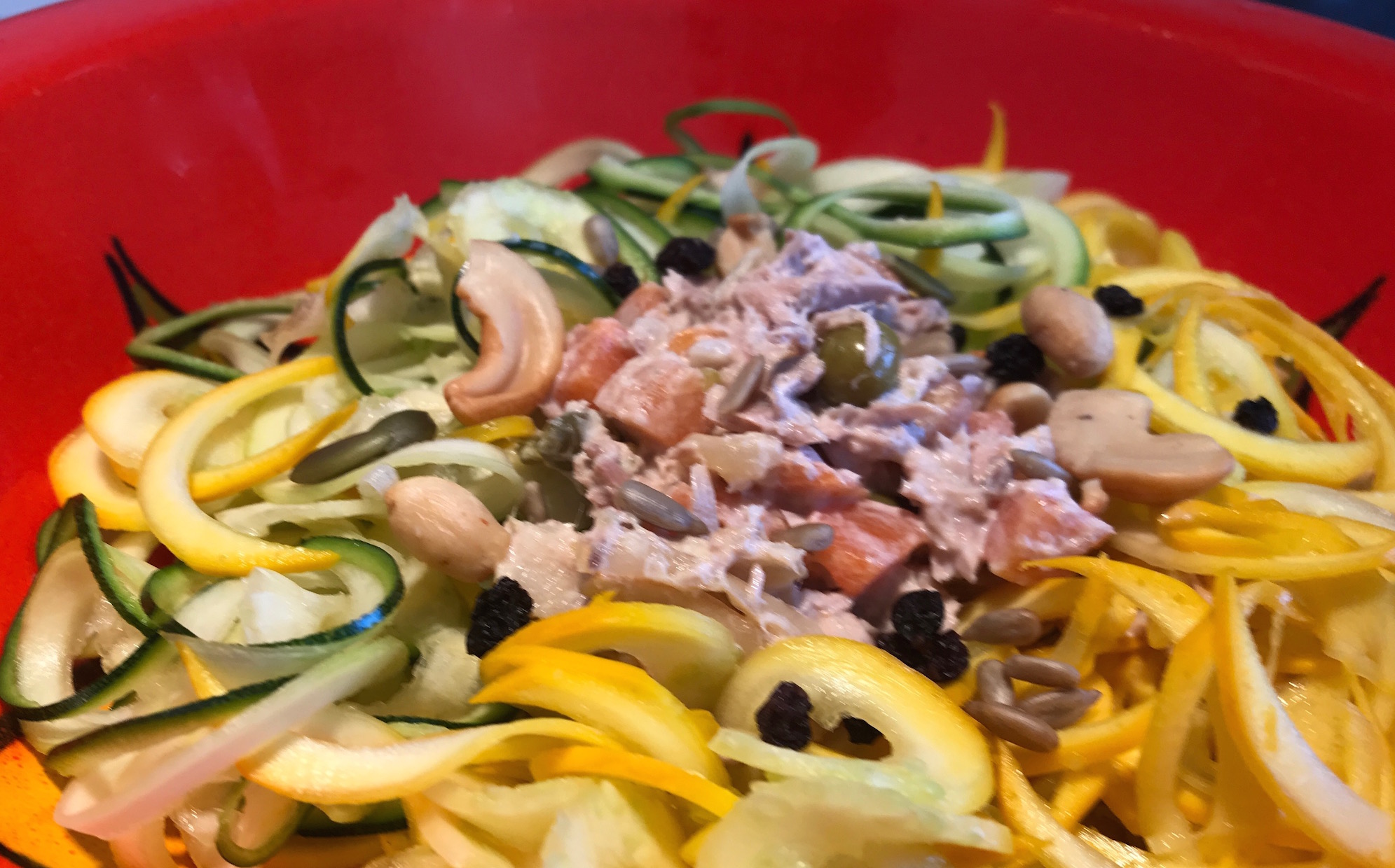 Salade de Courgettes en Spirale avec du Thon