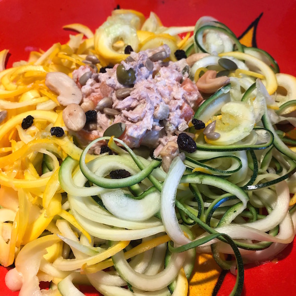Salade de Courgettes en Spirale avec du Thon 