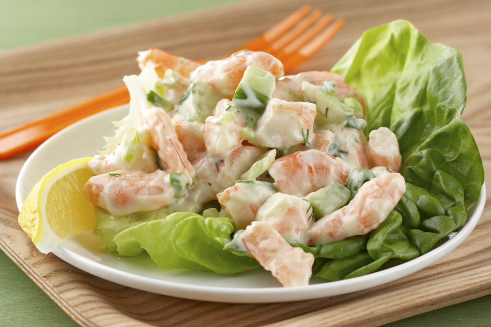Salade de crevettes crémeuse - 5 ingredients 15 minutes