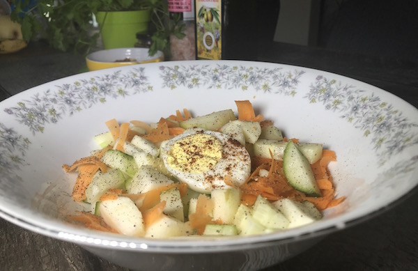 Salade Estivale, Concombre, Pommes et Carottes Sauce aux P&ecirc;ches 8