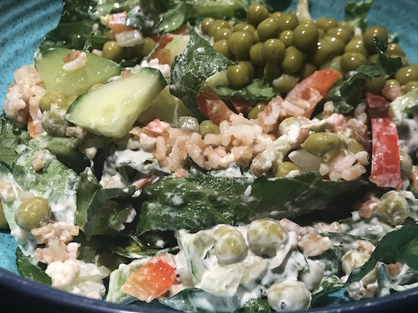 Salade Légumes, Riz et Sauce Crémeuse 2