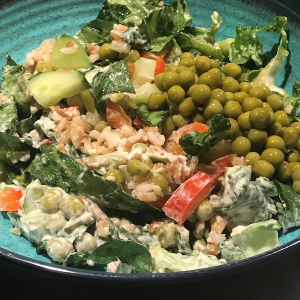 Salade Légumes, Riz et Sauce Crémeuse 2