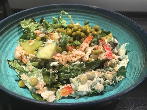 Salade Légumes, Riz et Sauce Crémeuse 3