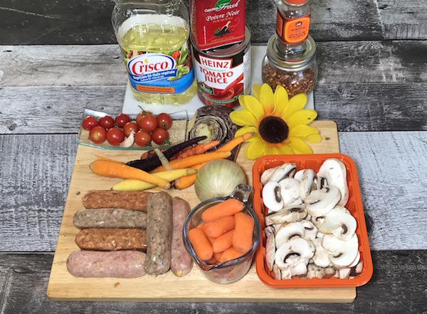 Saucisses Italiennes et Légumes à la Mijoteuse Saucisses Italiennes et Légumes à la Mijoteuse