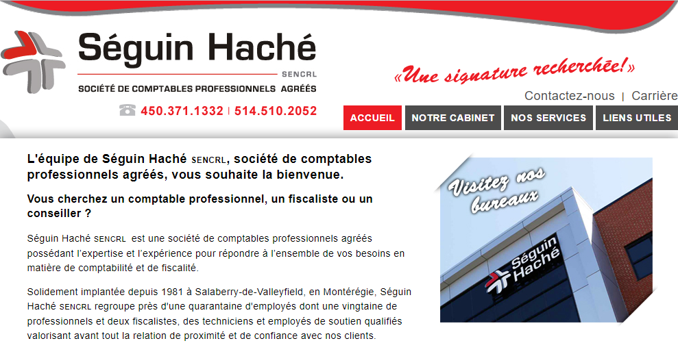 Séguin Haché SENCRL CPA en Ligne 