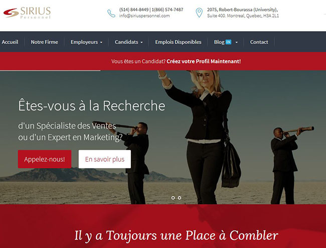 Sirius Personnel Chasseurs de Têtes Montreal