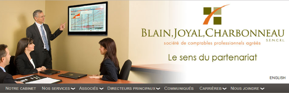 Société Comptables Professionnels Agréé Blain, Joyal, Charbonneau en Ligne 