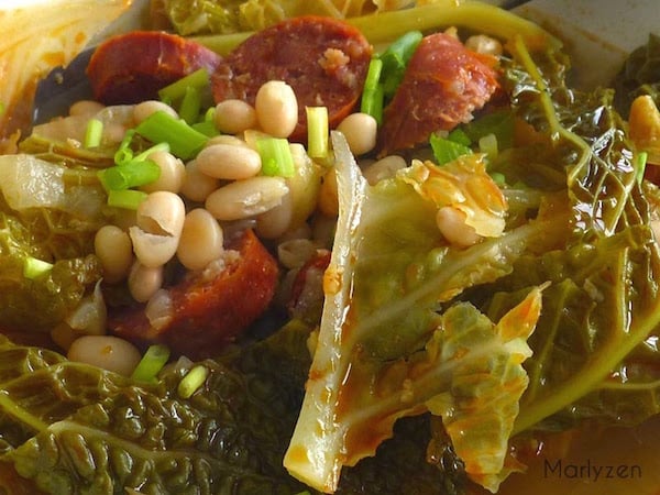 Soupe au Chou Frisé, Haricots et Chorizo 3.