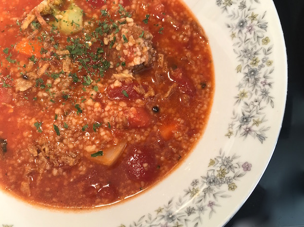 Soupe aux Tomates, Légumes et Couscous 2