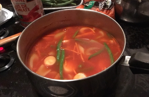 Soupe Légumes et Porc 1