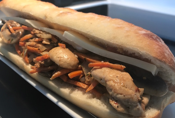 Sousmarin sur Pain Ciabatta aux Poulet et Légumes 2