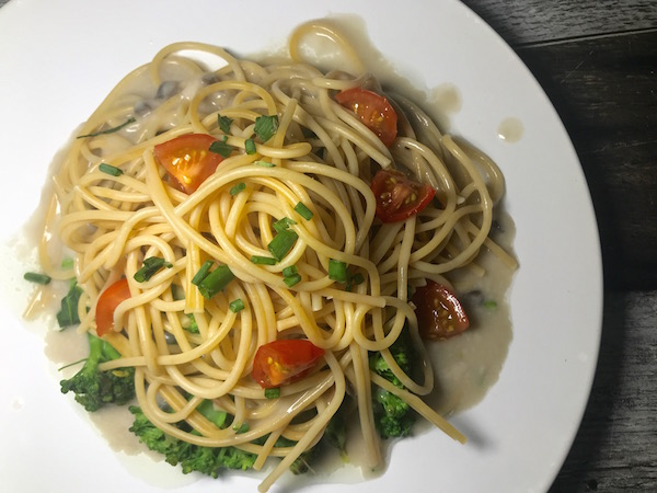 Spaghetti sauce aux Champignons et Brocolis et Tomates 6