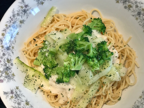 Spaghetti Sauce Blanche et Brocoli 