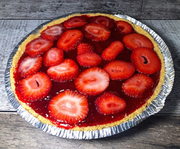 Tarte Biscuits Graham avec Gelée de Fraises et Pouding au Chocolat 1