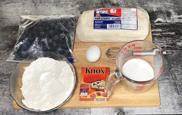 Tarte Déconstruit aux Bleuets les ingrédients