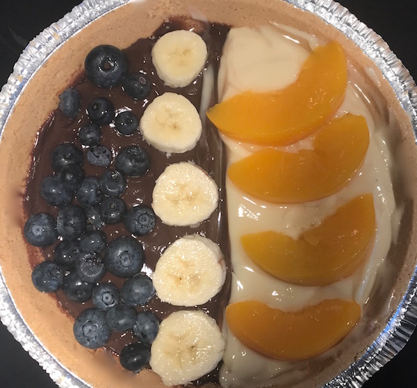 Tarte Moitié Chocolat Moitié Vanille avec Fruits 5