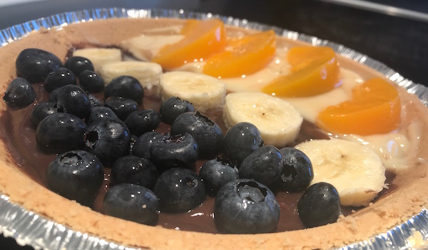 Tarte Moitié Chocolat Moitié Vanille avec Fruits