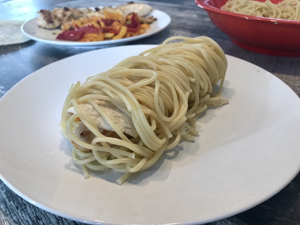  Tortillas au Poulet, Spaghetti, Sauce et Fromage 5