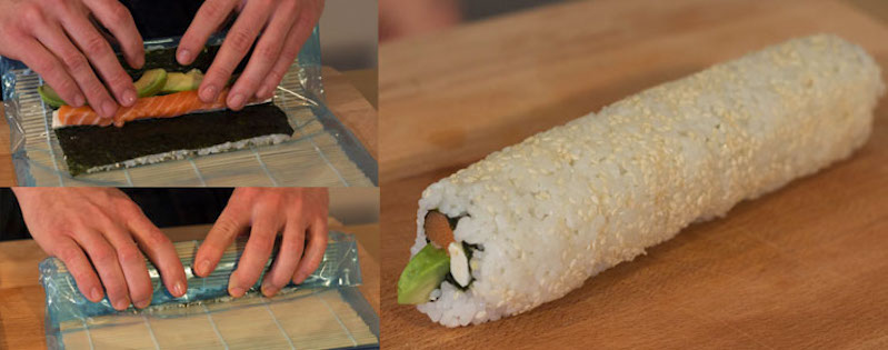 Comment faire un Uramaki avec la planche Yomo Sushi 