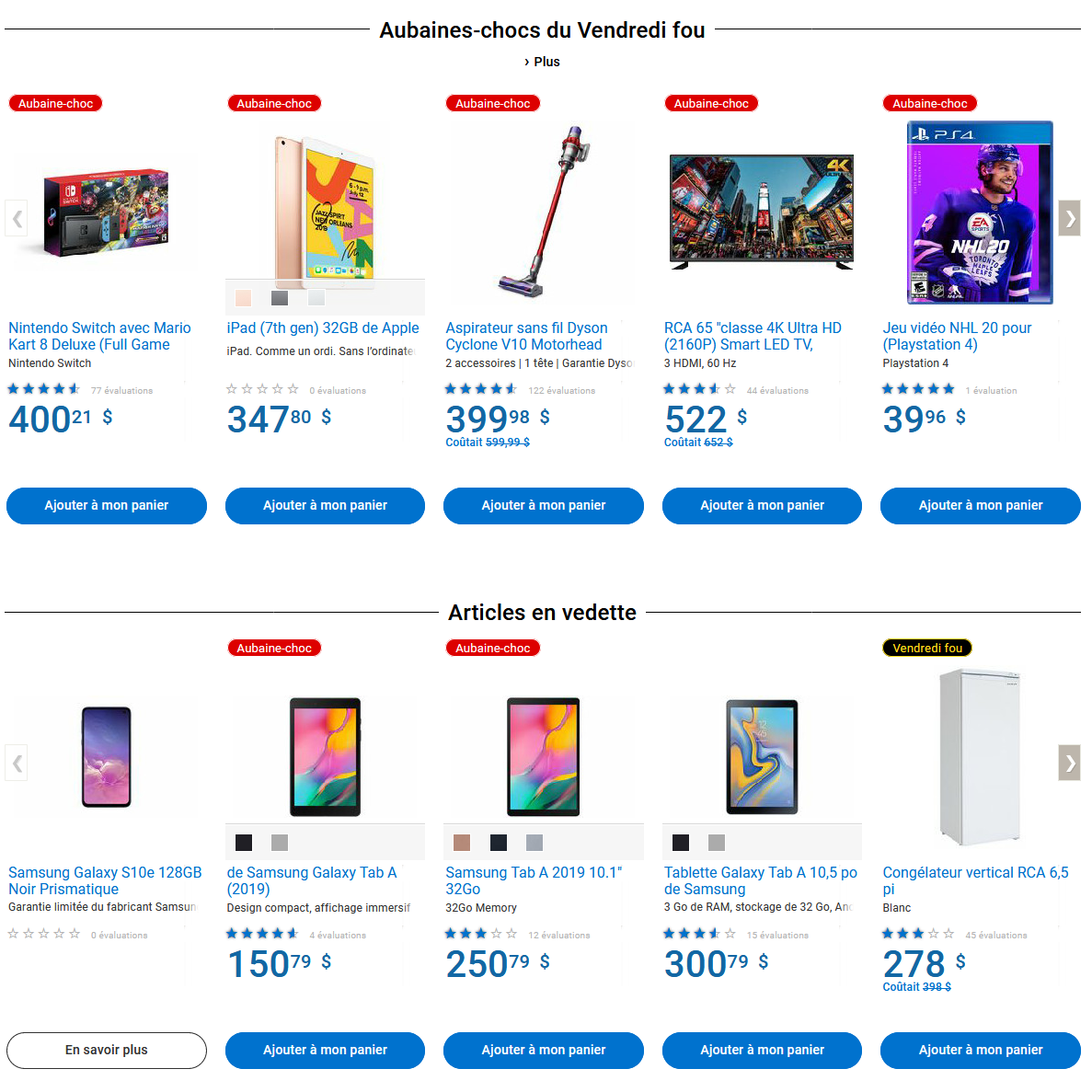 Aubaines Choc du Vendredi Fou Walmart
