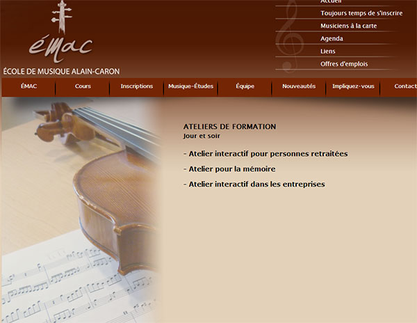 École de Musique Alain Caron en ligne